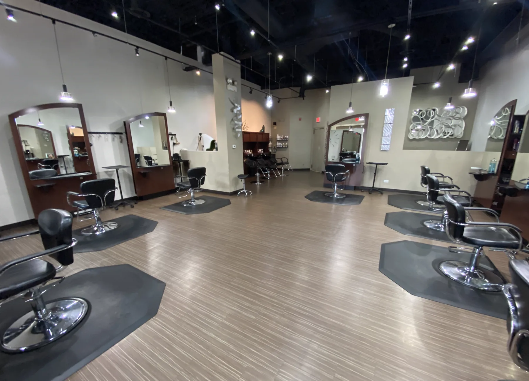 The spacious styling floor at Neo Bella Salon