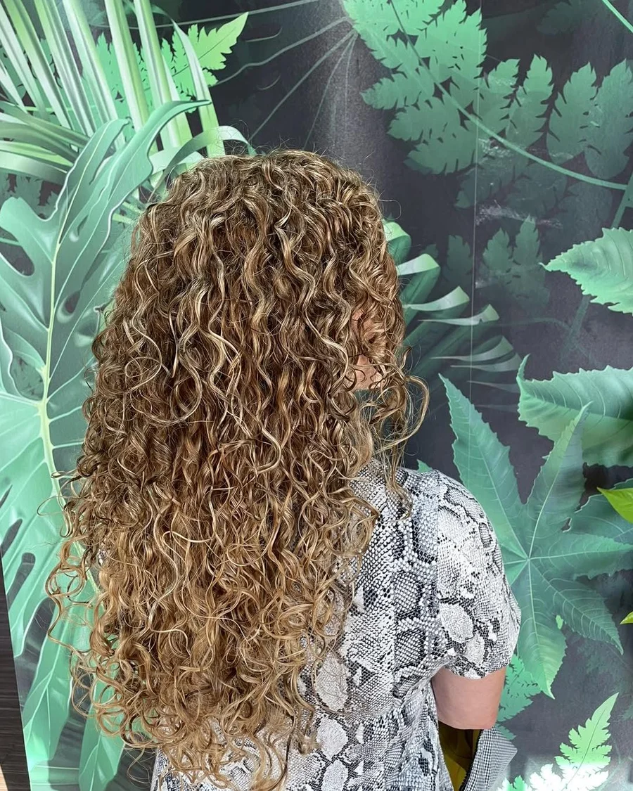 Curls cut and styled at Neo Bella Salon